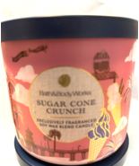 SUGAR CONE CRUNCH Bath &amp; Body Works 3 Wick Candle  14.5OZ  NEW - $24.26