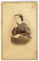 CIRCA 1880&#39;S CDV Beautiful Young Woman Victorian Dress I.G. Owen Newton, NJ - £7.44 GBP