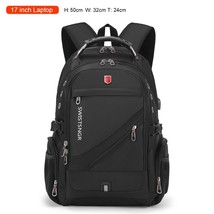Fashion Men Backpack Multifunctional Waterproof 17.3 Inch Laptop Bag Man USB Cha - £104.83 GBP