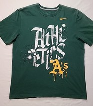 Nike Oakland A&#39;s Athletics Size XL T Shirt Green Short Sleeve MLB Baseball - £9.42 GBP