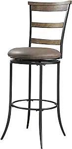 Bar Height Charleston Swivel Ladder Back Stool, Barstool, Charcoal Gray - $212.99