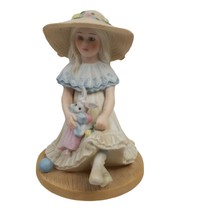 Vintage Jan Hagara April Figurine with Doll Hand Painted S20510 5&quot; - £17.46 GBP