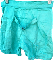 VTG 1940s 50s Womens Buckleback Shorts XS Green Cotton Side Zip Utility ... - $47.52