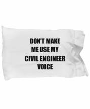 Civil Engineer Pillowcase Coworker Gift Idea Funny Gag for Job Pillow Cover Case - £17.38 GBP