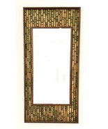 Vintage Walnut Mid-Century Modern Faux Tile Brutalist Wall Mirror - €598,98 EUR