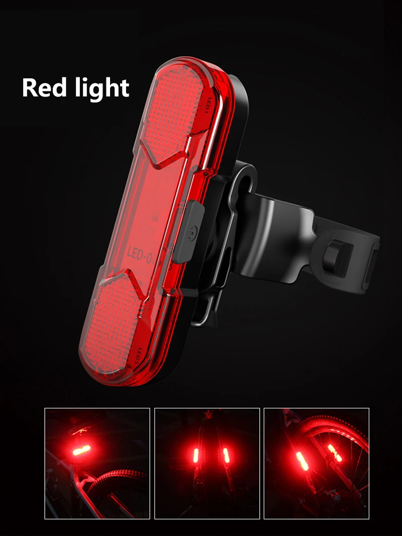 LED Tail Light Bicycle Rear  Lights USB Rechargeable Waterproof Mountain Bike  H - $36.48