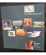 Depliant libretto THE PLATINUM CARD American express un servizio unico a... - $241.38 MXN