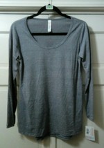 Nwt Lularoe Llr Size S Lynnae Long Sleeve Summer Solid Gray #40 - £22.45 GBP