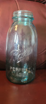 Vintage Half Gallon Number 9 Aqua Ball Perfect Mason Canning Jar Preserv... - $15.99