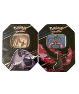 2 Pokemon Crown Zenith Collection Tin Galarian Articuno And Moltres - Se... - £32.04 GBP