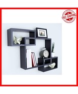 Space-Saving Black Floating Shelves - Horizontal &amp; Vertical Display Options - $985.97 MXN