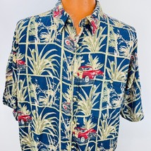 Sun Casuals Hawaiian Aloha 2 XL Shirt Woodie Wagon Car Palm Leaves Bird Paradise - £35.96 GBP