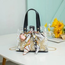 Summer Bow Knot Small Daisy Mini Handbag Transparent PVC Messenger Bag  Bag Fash - £135.49 GBP