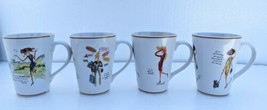 4 Glamour Girls cups mugs Sakura home coffee tea stoneware - £18.18 GBP