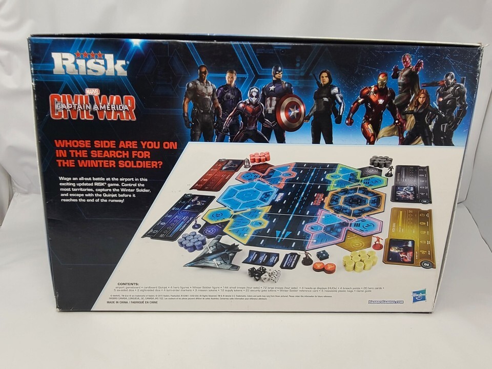 Hasbro Marvel RISK Boardgame Captain America Civil War Edition Open Box Item image 2