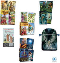 Lo Scarabeo African America 4 New Sealed Decks +Satin Bag+Protective Card Sleeve - £84.41 GBP