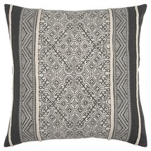 Black and Beige Tribal Pattern Throw Pillow - £53.58 GBP