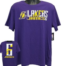 Los Angeles Lakers LeBron James T Shirt XL X-Large LA King NBA Tee Mens Purple - £23.75 GBP