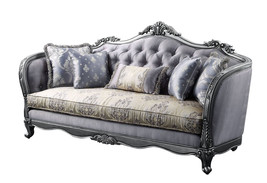 89" Platinum Imitation Silk Damask Sofa And Toss Pillows - $65,449.34 MXN