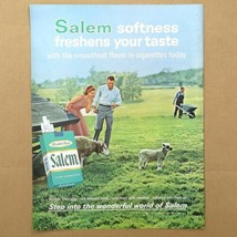 1964 Salem Menthol Fresh Cigarettes Canadian Club Whisky Print Ad 10.5" x 13.25" - $7.20