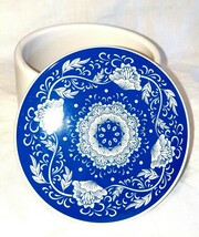trinket or jewelry box Blue And White PORCELAIN  NEW Large - $181.50 MXN