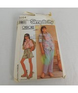 Simplicity 9264 Girls Shirt Pull-On Pants Shorts Sizes 7-14 Sewing Patte... - £3.91 GBP