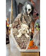 Home Accents 4.5&#39; Animated LED-Lit Swinging Doll Halloween Horror Decor ... - £100.82 GBP