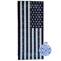 Oversized 72*35 Black USA Flag Paisley Quick Dry Microfiber Beach Towel - £14.79 GBP