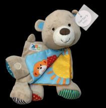 Carter&#39;s ABC Plush Book Bear Cub Crinkle Fabric Rattle Baby Infant Toy TAG  - £23.30 GBP