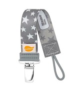 Gray with White Stars Pacifier Clip- Ulubulu Binky Clip works with all p... - £6.26 GBP