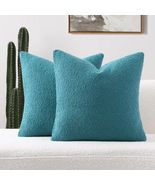 FUTEI Teal Blue Throw Pillow Covers 16x16 Inch Pack of 2 Cozy Boucle - $312.69 MXN FUTEI Teal Blue Throw Pillow Covers 16x16 Inch Pack of 2 Cozy Boucle - $312.69 MXN