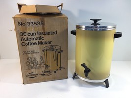 Vintage West Bend 30 Cup Insulated Automatic Coffee Maker No. 33535 Harv... - £19.68 GBP