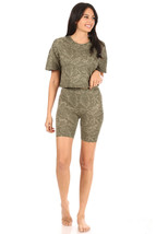 French Affair Pajama,  SHORT SLEEVE TEE AND BIKER SHORT PAJAMA SET - $14.22