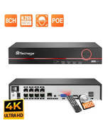Techage H.265 8CH 4K 2K POE NVR Security Surveillance Network Video Reco... - $118.39 CAD+
