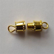 15mm x 5mm Gold Tone Screw In Barrel Clasps (10) - £1.58 GBP