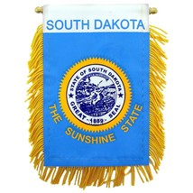 South Dakota State Flag Mini Banner 3&quot; x 5&quot; - $11.66