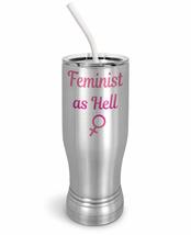 PixiDoodle Feminist Proud Woman Insulated Coffee Mug Tumbler with Spill-Resistan - £26.43 GBP+