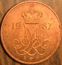 1987 Denmark 5 Ore Coin - £0.95 GBP