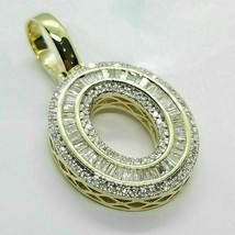 2Ct Simulated Diamond &quot;O&quot; Initial Pendant 14Carat Yellow Gold Plated Silver - £134.11 GBP