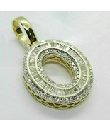 2Ct Simulated Diamond &quot;O&quot; Initial Pendant 14Carat Yellow Gold Plated Silver - £136.64 GBP