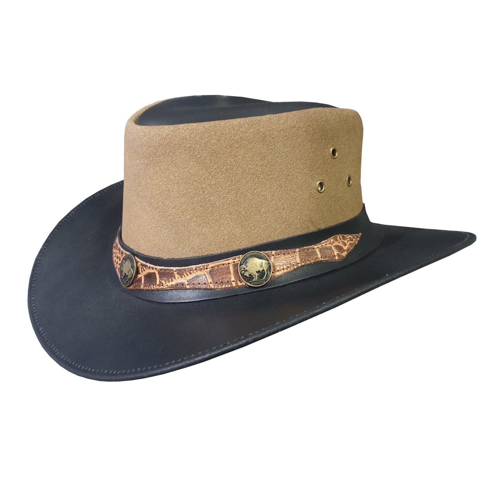 Rodeo Western Cowboy Leather Hat - £176.93 GBP