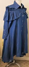 Step In Style High-Low Denim Tunic/Dress One Size Denim Blue - £23.95 GBP