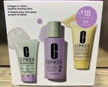 Clinique Skin School Supplies 3-Steps Cleanse &amp; Refresh 3 Pc Set NEW - $14.95