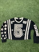 Lala Bobo Cosplay Long Sleeve Shirt Jersey Crop Top Black Jersey Sz M Wo... - $7.77