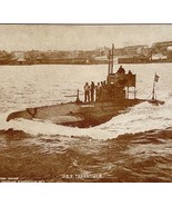 1917 USS Tarantula Submarine Military New York Navy Yard Antique Print - $51.98