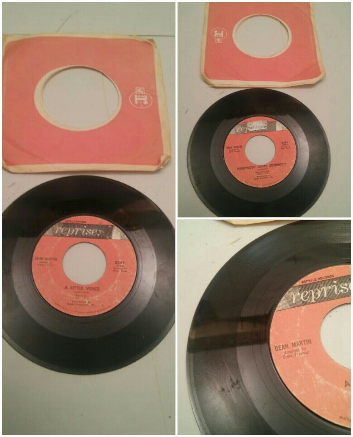 Dean Martin 45 RPM Reprise Everybody Loves Somebody 0281 A Little Voice - $5.93