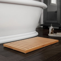Bamboo Bath Mat Eco Friendly Natural Wooden Non Slip Slatted Design Bathroom - £35.34 GBP