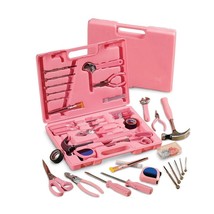 105 Piece SteelTec Hardware Tool Kit Set Ladies Girl Pink Durable Carrying Case - £27.04 GBP