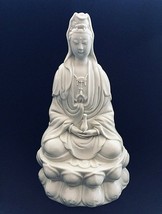 Blanc-de-Chine Dehua Large Porcelain Guanyin Statue. Numbered Export Porcelain. - £270.83 GBP