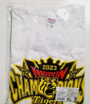 2023 NPB Nippon Champions Hanshin Tigers Japanese XL White T-SHIRT - £59.56 GBP